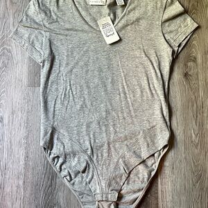 Paradox Gray Short Sleeve Fitted Bodysuit